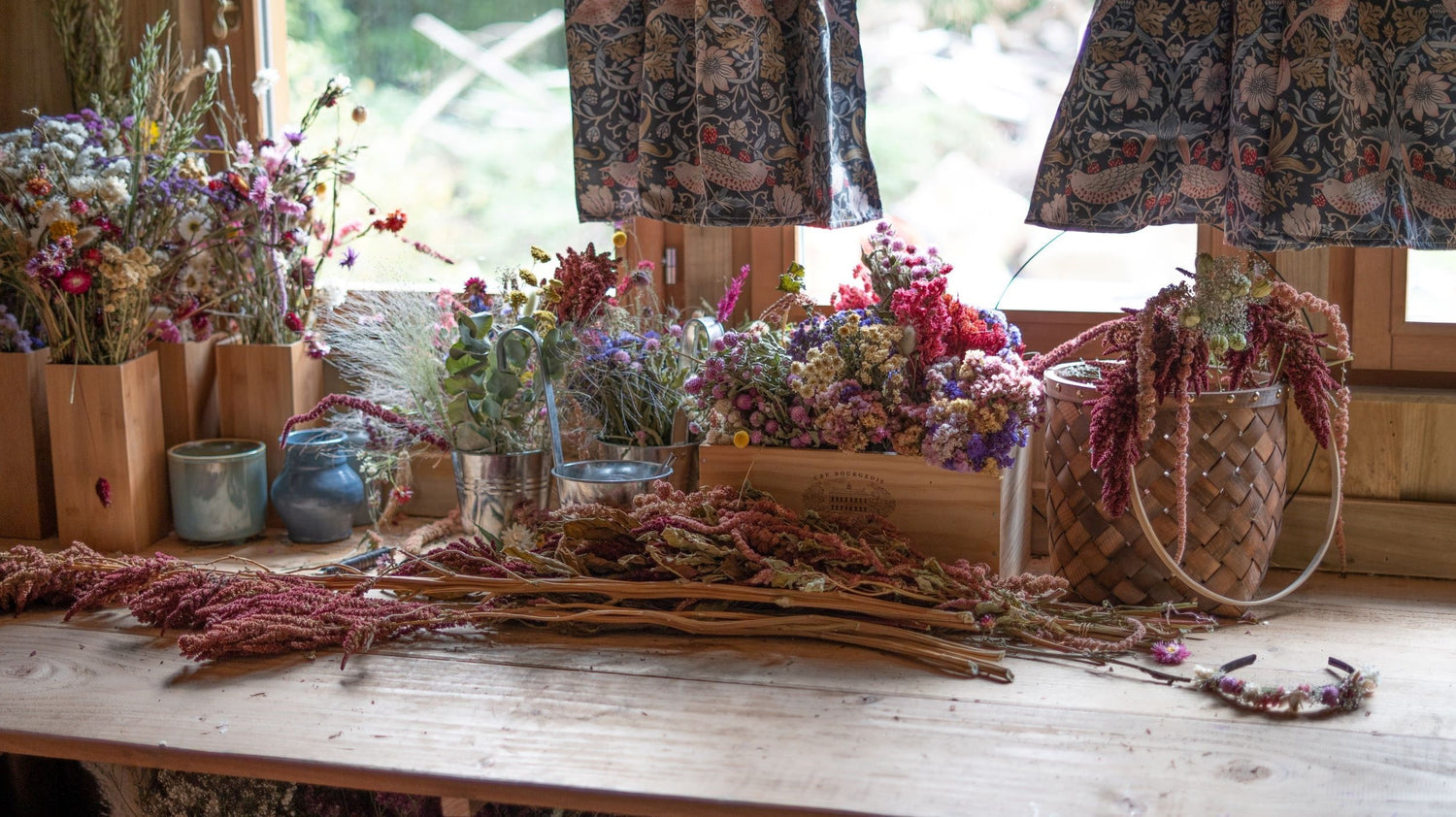 atelier séchoir ferme florale pour mariage fleurs de la Clarté fleurs séchées normandie deauville cabourg houlgate dozulé caen le havre