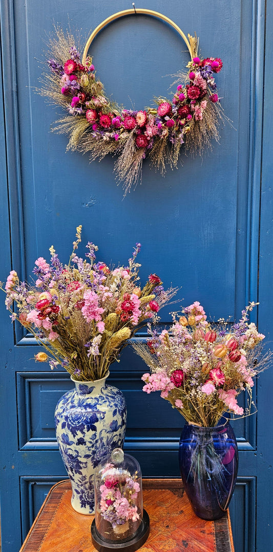 Cloche de fleurs séchées - La belle caennaise