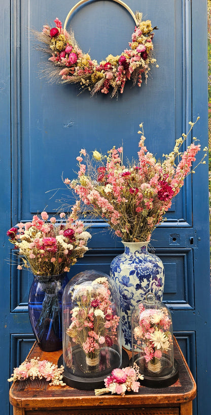 cloche fleurs sechees la trouvillaise